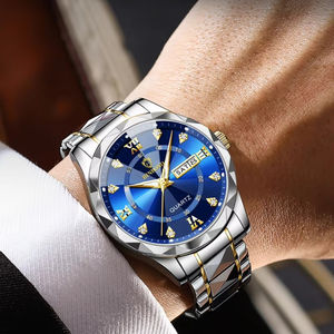 Montre-bracelet tendance pour homme BINBOND 2521 2026, bracelet en acier et cuir, calendrier lumineux, montre à quartz pour couple - Product Image 6