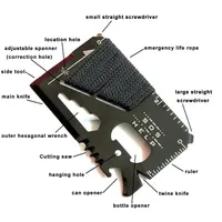 Couteau de poche multifonctionnel en acier EDC pour la chasse, les sports de plein air, le camping, la randonnée, la survie, le sauvetage, les situations d'urgence, multi-outils