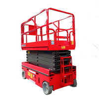 Plateforme élévatrice mobile entièrement automatique de type ciseaux, autopropulsée, électrique, hauteur de levage maximale de 12 m, plateforme de travail en hauteur