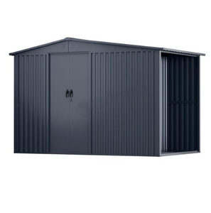 <span class=keywords><strong>Abri</strong></span> de jardin en métal avec bûcher 300*180*200cm Anthracite grand - Product Image 1