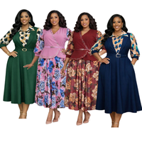 Robe élégante moulante pour le quotidien, grande taille, avec un design à double rangée de boutons, robe de bureau professionnelle