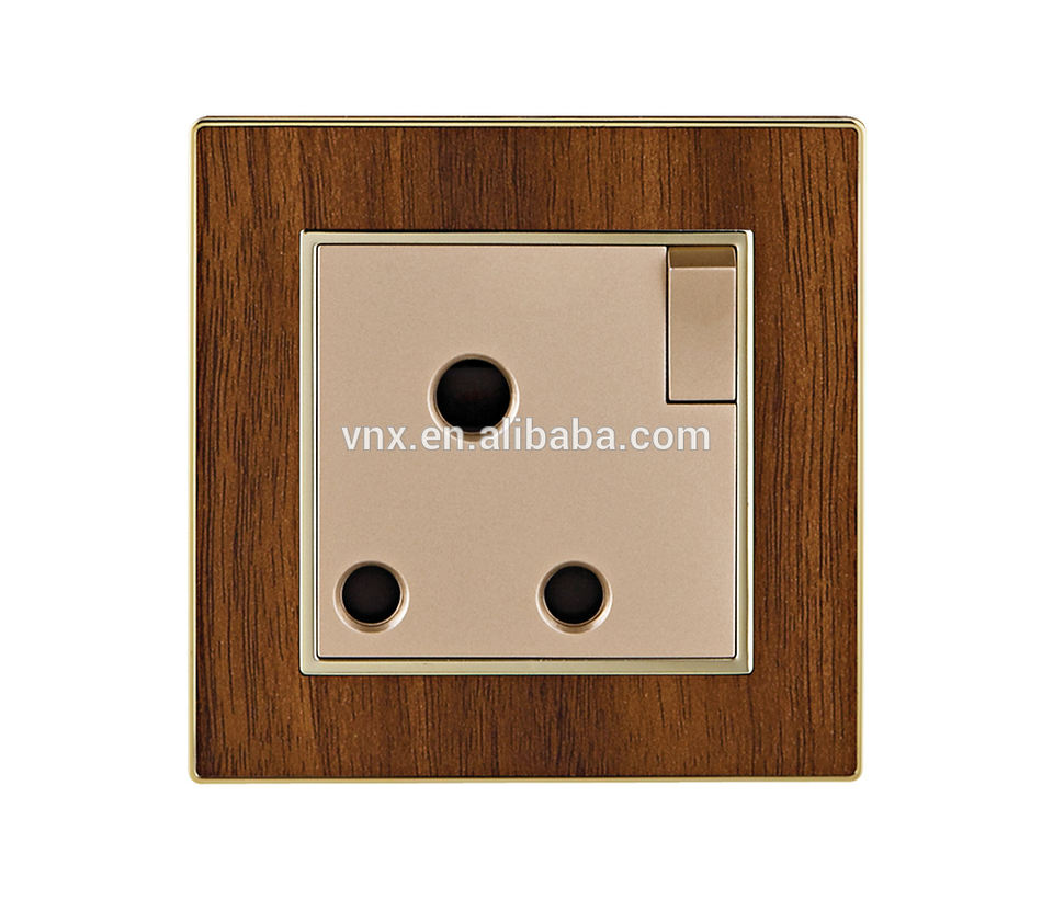 VNX 15A 210V/220V 50 HZ Three-pin Power Outlet Switch Control South African Type M Plug Wall Electrical Socket