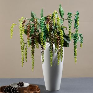 Planta Artificial de Pokeweed Meng Jie, Arreglo Floral Colgante, Verde Vino, Verde Oscuro, Goma Suave, Decoración para el Hogar, Boda - Product Image 1