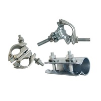 Coupleur de double échafaudage en acier forgé galvanisé à chaud, type pivotant, avec boulons robustes de qualité 8.8, norme EN74/BS139