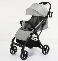 Poussette rose 2025 pour bébé et tout-petit avec grande roue en PU, poussette pour bébé
