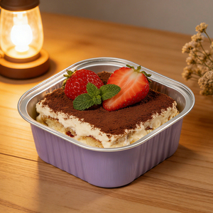 Boîte à pâtisserie en aluminium jetable écologique, résistante au four et au micro-ondes, idéale pour la cuisson des brownies et des muffins - Product Image 3