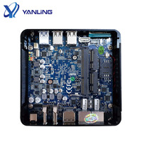 Mini PC Industrial Económico N3700 J3160 con Doble NIC, DC12V, WiFi, 3 Pantallas, Sin Ventilador, con 1COM, 4USB, 2 LAN, Compatible con WiFi 4G LTE