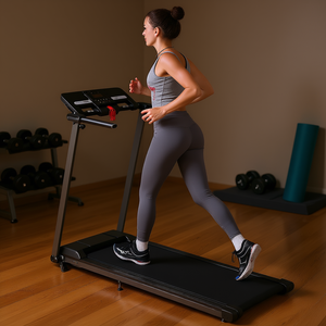 Caminadora Plegable DB de 2.5HP, 0.5-7.5MPH, Inclinación Ajustable, Capacidad de 265LBS, Uso Doméstico, Frecuencia Cardíaca Inalámbrica, Pantalla LCD - Product Image 2