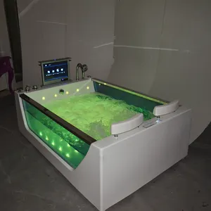 Indoor Bathtub New Born Tub 2 People Bath Indoor Water Jet Massage Whirlpool Bathtub With Tv