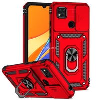 Lichicase – support magnétique rotatif à 360 degrés pour Redmi 10A 9C, couvercle arrière de fenêtre à lentille coulissante