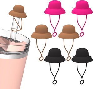 10mm Silicone/PVC Anti-Dust Straw <b>Hat</b> Topper Multicolor Cute Funny Hepburn Bucket <b>Hat</b> Cover - Product Image 3