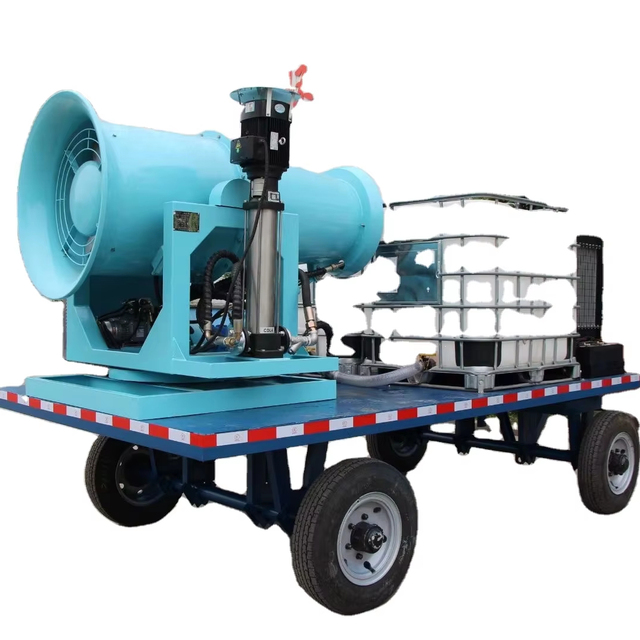 Powerful 40m Trailer Fog Cannon With Trailer Truck Mounted Fog Cannon With Water Tank and Generator