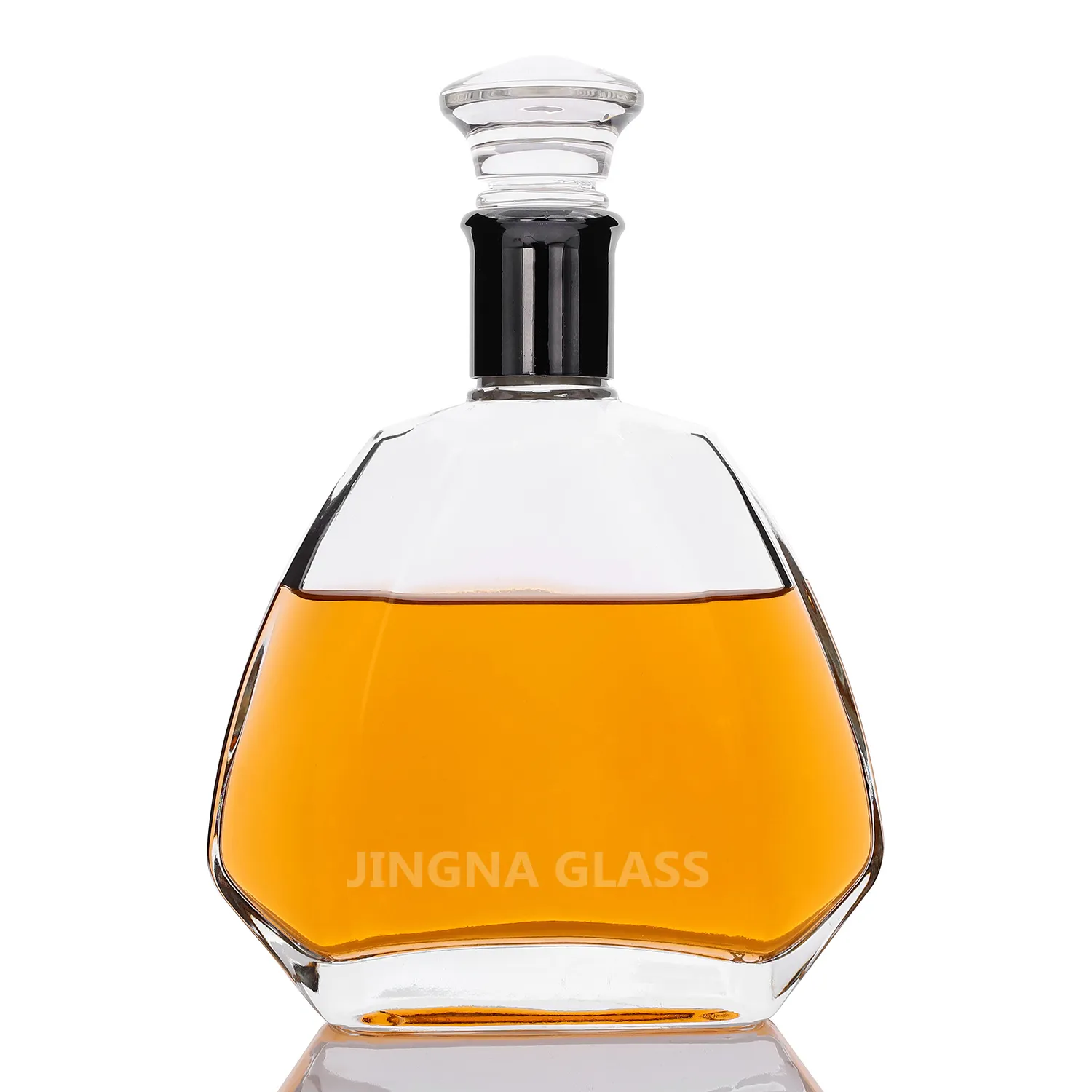 JINGNA satmak benzersiz şekli cam ambalaj whiski şarap votka şişeleri 750ml cam likörü brendi şişesi