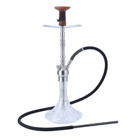 Chicha russe de haute qualité en gros, chicha en acier inoxydable, étui en verre, narguilé, chicha, ensemble complet