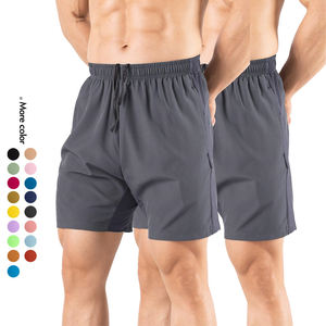 Pantalones cortos de lana de algodón y poliéster para correr, gimnasio de alta calidad con logotipo personalizado, pantalones cortos holgados informales de talla grande para hombre - Product Image 2