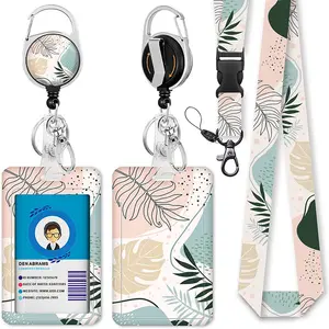 Factory Outlets heiß verkaufen benutzer definierte Polyester Sublimation Halsband Lanyard Rolle Abzeichen mit benutzer definierten ID-Karten inhaber Sets