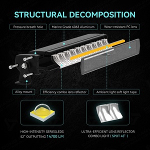 <span class=keywords><strong>Barra</strong></span> Luminosa a <span class=keywords><strong>LED</strong></span> RGB da Tetto per Camion, Universale, Personalizzata, ad Alta Potenza, Impermeabile, da 40/42/48/50/52/54 Pollici per Auto, Jeep, Fuoristrada 4x4 - Product Image 5