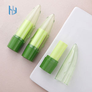 En Stock, envases de tubos de lápiz labial de aloe vera, tubos de lápiz labial verde vacíos puros, frescos y húmedos, Etiqueta Privada - Product Image 2
