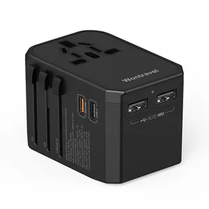 Djworld — adaptateur USB de voyage de Type C, chargeur rapide, prise électrique