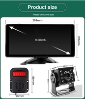 Système d'avertissement de proximité de véhicule 10.36 pouces 4 canaux tactile écran partagé moniteur IR caméra de recul BSD DVR enregistreur pour camion Bus