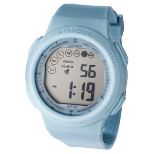 Montre numérique LASIKA W-F145 K-Sport avec rétroéclairage LED bleu, résistante à l'eau, alarme, chronomètre, bracelet TPU, pour homme, sport - Product Image 4