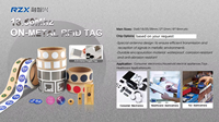 Étiquette NFC en papier prête à être expédiée, puce HF NTAG 213 13,56 MHz, forme ronde de 25 mm, autocollant RFID