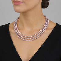 Perles d'eau douce naturelles Odin 3-4mm de qualité AA/AAA, couleur rose agréable, forme pomme de terre, stock en gros, perles cultivées semi-finies