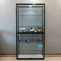 Großhandel Glas Vitrine Vitrine Standard und kunden spezifische Aluminium LED-Licht Produkte Vitrine