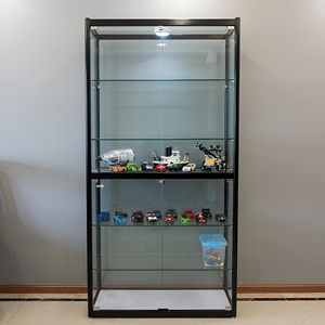 Vitrina de exhibición de vidrio, luz Led de aluminio estándar y personalizada, armario de exhibición de productos, venta <span class=keywords><strong>al</strong></span> <span class=keywords><strong>por</strong></span> <span class=keywords><strong>mayor</strong></span> - Product Image 3