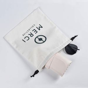 Hot Sale Gray Cotton Linen <b>Drawstring</b> Shoe Hat Handbag Packing Bag Soild Natural Gift Shopping Dust Muslin <b>Pouch</b> - Product Image 3