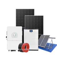 Sistema de Energía Solar Híbrido de 5kW 10kW 15kW, Kit Completo con Inversor, Paneles y Batería para Uso Residencial y Comercial