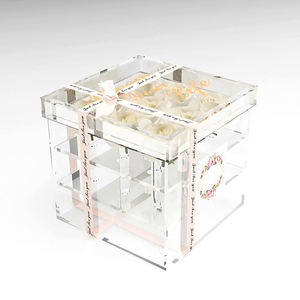 ในสต็อกจัดส่งชิ้นเดียวกล่องดอกไม้อะคริลิชัดเจนและโปร่งใส 9 หลุมพร้อมลิ้นชัก - Product Image 1