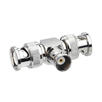 BNC femelle à double BNC mâle séparateur BNC connecteur vidéo 3 voies adaptateur en T en forme de T 1 en 2 sorties pour appareils sans fil de caméra de vidéosurveillance