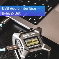 Zoom F3 Perekam Lapangan Profesional untuk Pembuat Film dan Musisi 2 Input XLR/TRS yang Dapat Dikunci Preamp Berkualitas Profesional 32-Bit Float Dual AD