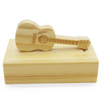 Guitare en bois clé usb lecteur flash bois naturel bambou clé USB 64GB 32GB 16GB 4GB clé USB clé USB 8G clé USB