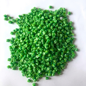 Granulés de plastique vert pour moulage par injection PP PE, grade haute fluidité, application générale, masterbatch vert haute dispersion - Product Image 1