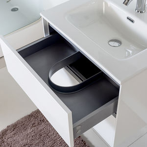 Sleek 90cm Wall Mounted Modern Design One Piece Bathroom Vanity With Smooth Soft-Close Drawers - Product Image 4