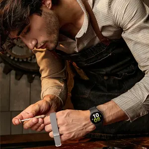 Correa para Samsung <span class=keywords><strong>Galaxy</strong></span> Watch 4 5 6 40 44mm 6 4 <span class=keywords><strong>Classic</strong></span> 43mm 42 <span class=keywords><strong>46</strong></span> 47mm Sin huecos Acero Loop Metal Band <span class=keywords><strong>Galaxy</strong></span> 5Pro 45mm Pulsera - Product Image 6