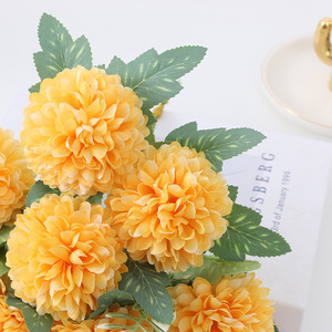 <span class=keywords><strong>Fleur</strong></span> de chrysanthème artificielle en soie en gros, 29 cm, pour décoration de table de mariage, de maison, de fête ou d'hôtel - Product Image 4