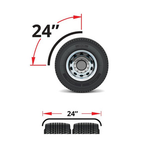 Nouveau garde-boue en plastique polyéthylène noir <span class=keywords><strong>Pino</strong></span> 24" x 29" avec kit de support tubulaire pour Kenworth pour Peterbilt - Product Image 3