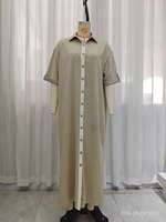Robe chemise longue boutonnée décontractée pour femme, style français, coupe ample, vente en gros de vêtements de Chine