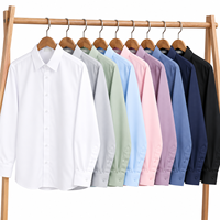 Chemises décontractées pour hommes en polyester pur, chemises unies pour hommes, chemises décontractées à manches courtes, vente en gros personnalisée OEM, faible MOQ