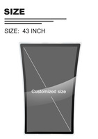 Monitor de Juegos Curvo de 43 Pulgadas 4K UHD Tipo C R1500, 60 Hz, 16:9, Pantalla Táctil Pcap IPS LCD, Monitor LED Halo para Máquinas de Juegos de Arcade