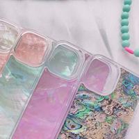Pourbaix Sea Shell Luxe Doux Numérique Mobile Accessoire Galvanoplastie Couverture Arrière pour iPhone 13 Pro Max