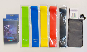 TPE 5 Pcs Exercice Logo Personnalisé Yoga Booty Hip Fitness Bandes Boucle de Résistance - Product Image 3