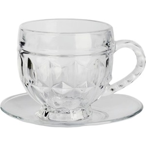 ชุดกาแฟและชาแก้วพกพาสไตล์โมเดิร์น ASKD พร้อมจานรองสำหรับใช้ในบ้าน - Product Image 5