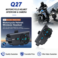 Nouveau système d'intercom pour casque de moto Q27 étanche en plastique – Pour motos de route/double usage/tout-terrain – Garantie 1 an