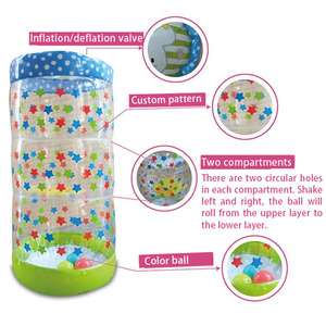 <span class=keywords><strong>Jouet</strong></span> gonflable pour bébé avec billes à grincer, <span class=keywords><strong>jouet</strong></span> sensoriel éducatif précoce en PVC pour le temps sur le ventre des nourrissons - Product Image 3