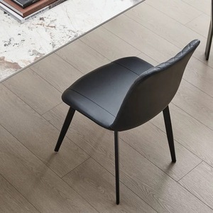 Nordic Style Upholstered <b>Dining</b> <b>Chair</b> Black Quilted Design Modern Home Living Room Hotel Use - Product Image 3