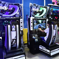 Máquina de Juego de Carreras Simulador de 2 Jugadores Operada con Monedas Initial D para Equipos de Entretenimiento